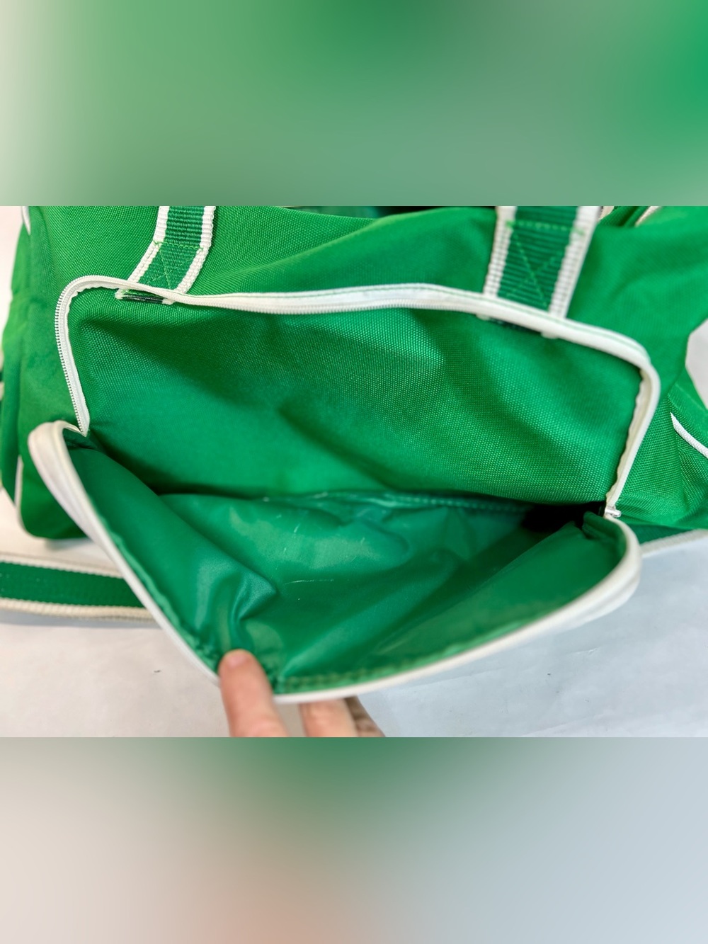 Lacoste Parfums Green Duffel Bag 18” x 13” x 7” - Picture 9 of 10